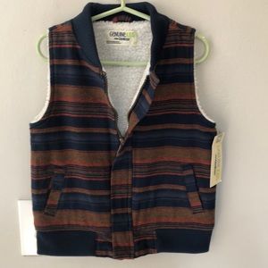 OshKosh vest, blue stripe with fleece lining